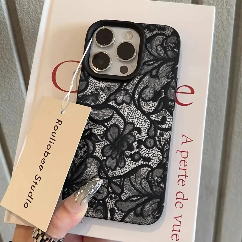 Phone Cases Motorola Edge 2025 - เคสโทรศัพท์ลายลิ้นจี่สีดำ สำหรับ Motorola MOTO G85 G84