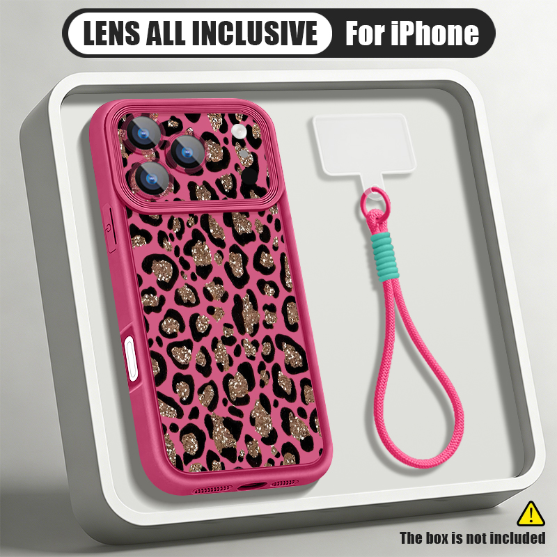 Phone Cases Iphone 13 - เคสโทรศัพท์ลายเสือดาวสีน้ำตาลพร้อมสายคล้องสำหรับ iPhone 17e 17 Pro Max
