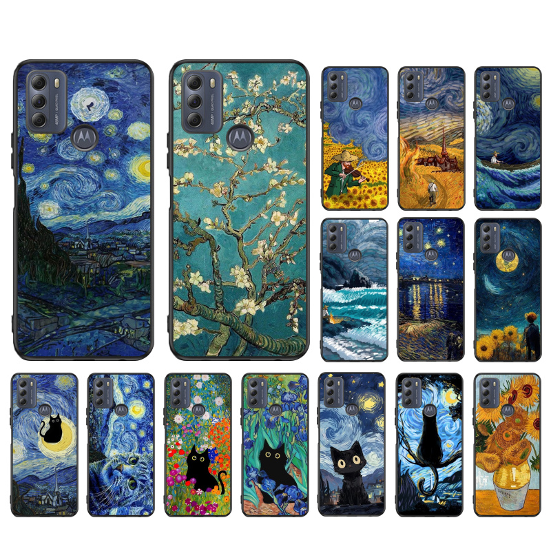 Phone Cases Aviation - แวนโก๊ะเคสมือถือลายแมวทานตะวันสำหรับ Moto G84 G22 G32 G42