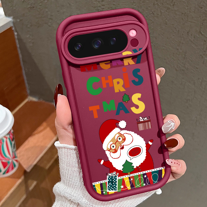 Google Pixel 9 - เคสโทรศัพท์นิ่มลายซานตาคลอสคริสต์มาส สำหรับ Google Pixel 10 Pro