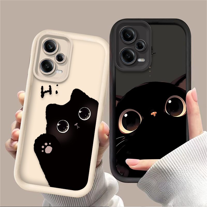 Phone Cases Redmi - เคสโทรศัพท์ลายแมวน่ารักตาโต สำหรับ Xiaomi Redmi Note 13