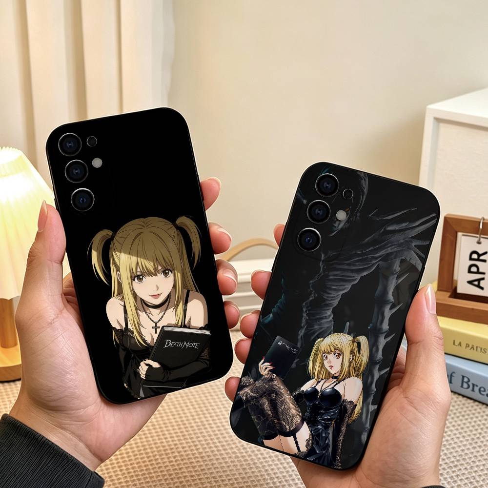 Phone Cases Near - เคสโทรศัพท์ซิลิโคนสีดำลายเดธโน้ต มิสะ นีร์ เมลโล สำหรับ Samsung