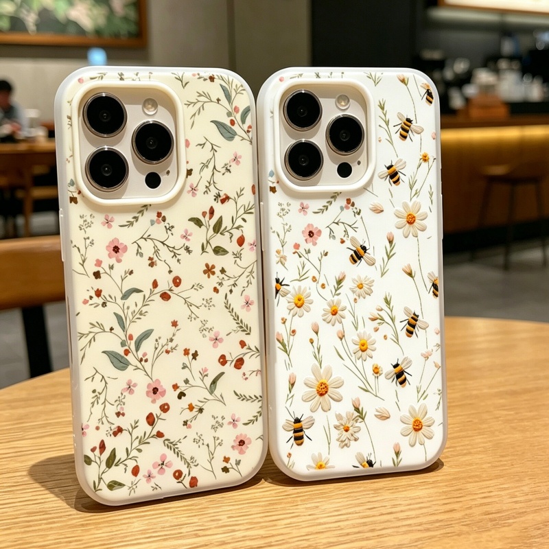 Phone Cases Motorola Edge 2025 - เคสลายดอกไม้ ผึ้ง เดซี่ เชอร์รี่ 2 in