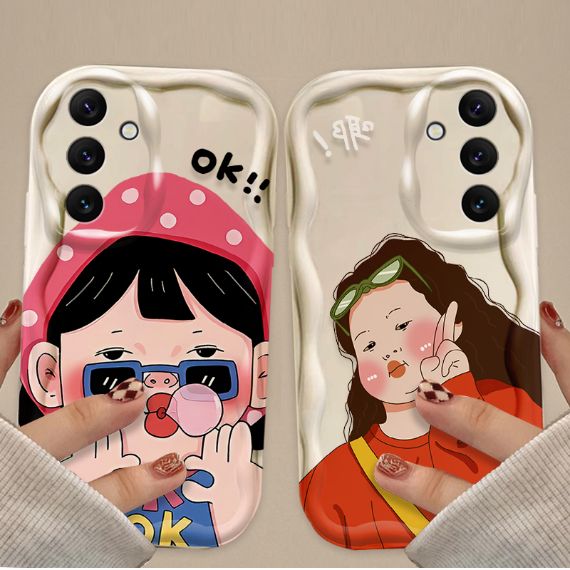 Phone Cases Funny - เคสโทรศัพท์ลายคลื่นน่ารักสำหรับเด็กผู้ชายและเด็กผู้หญิง สำหรับ Samsung Galaxy A16 A06