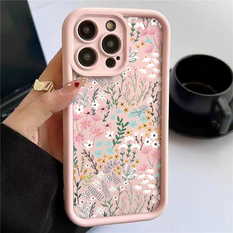 Phone Cases Redmi - เคสไอโฟนลายดอกไม้สีชมพู สำหรับ Xiaomi Redmi Note 14