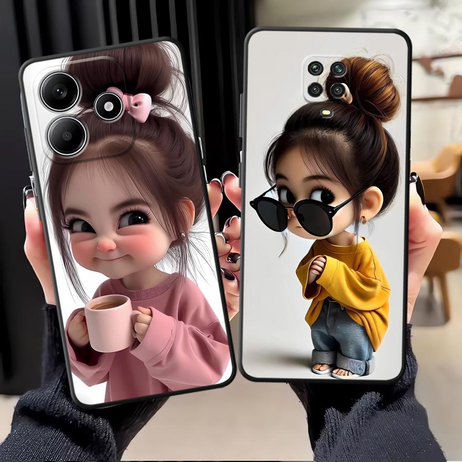 Phone Cases Redmi - เคสโทรศัพท์ลายการ์ตูนสาวน้อยสำหรับ Xiaomi Redmi Note 14 10