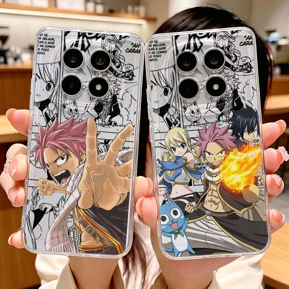 Phone Cases Redmi - เคสโทรศัพท์ใสป้องกัน FAIRY TAIL Natsu สำหรับ Xiaomi