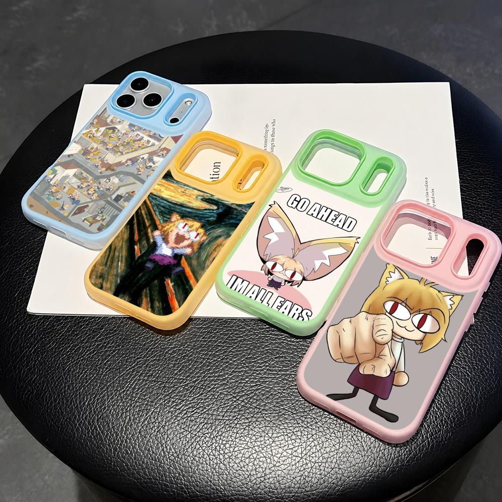Phone Cases Kawaii - เคสโทรศัพท์ Neco Arc ลายตลกน่ารักแบบ 2-in-1 ถอดแยกได้