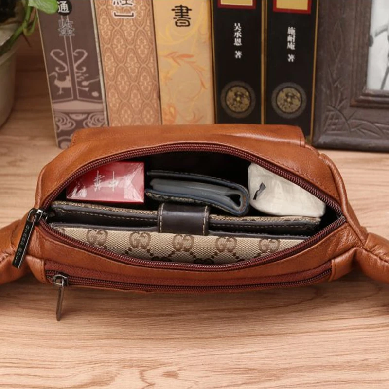กระเป๋าคาดเอวหนังแท้สำหรับผู้ช - Phone Cases For Boys บทวิจารณ์และราคา