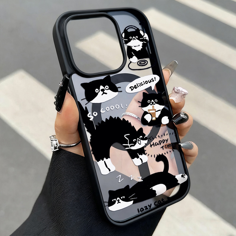 เคสโทรศัพท์แบบไร้สายลายแมวดำตล - Phone Cases Funny บทวิจารณ์และราคา