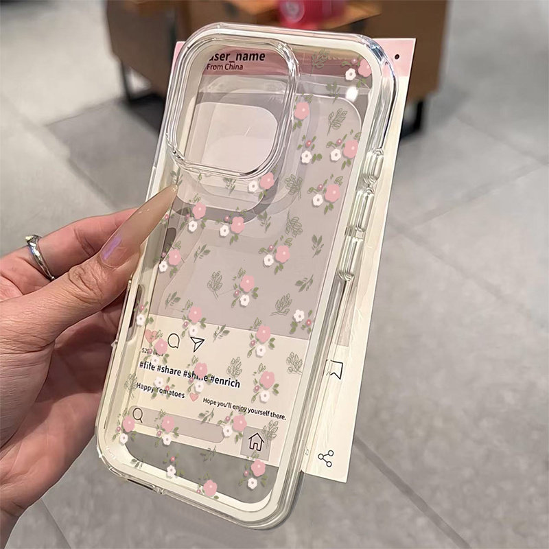 เคสโทรศัพท์ใส TPU นิ่มลายใบไม้ - Phone Cases Clear บทวิจารณ์และราคา