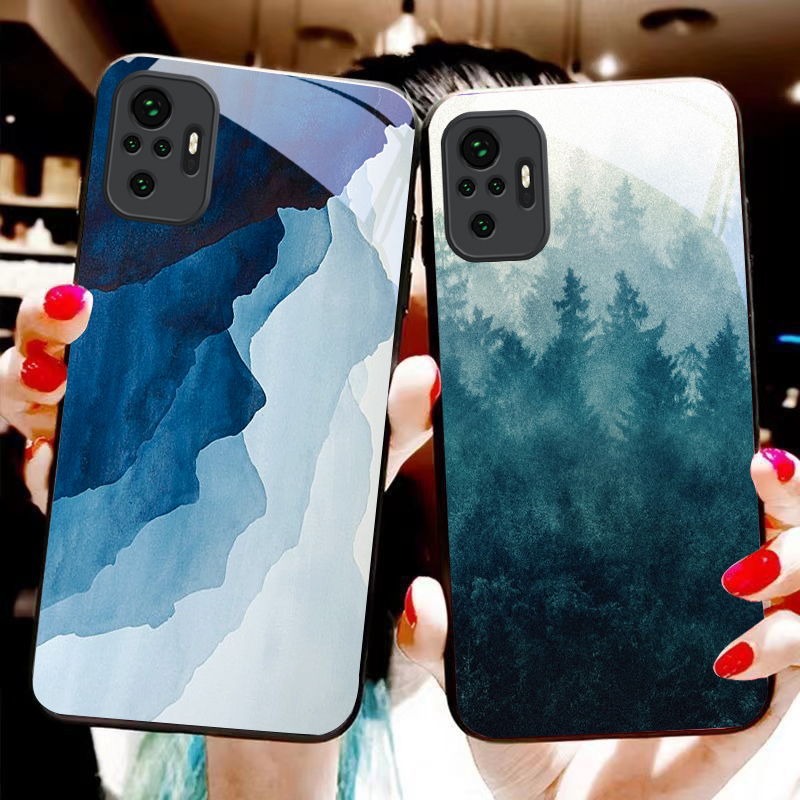 เคสโทรศัพท์แก้วสีดำลายภาพวาดหม - Phone Cases Redmi บทวิจารณ์และราคา