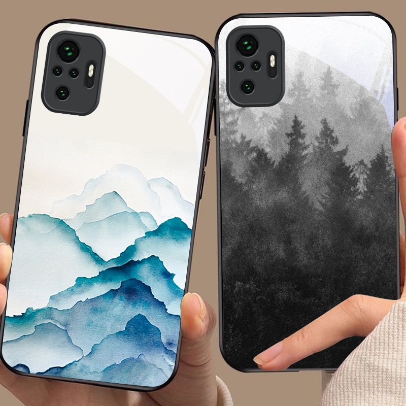 เคสโทรศัพท์แก้วสีดำลายภาพวาดหม - Phone Cases Redmi บทวิจารณ์และราคา