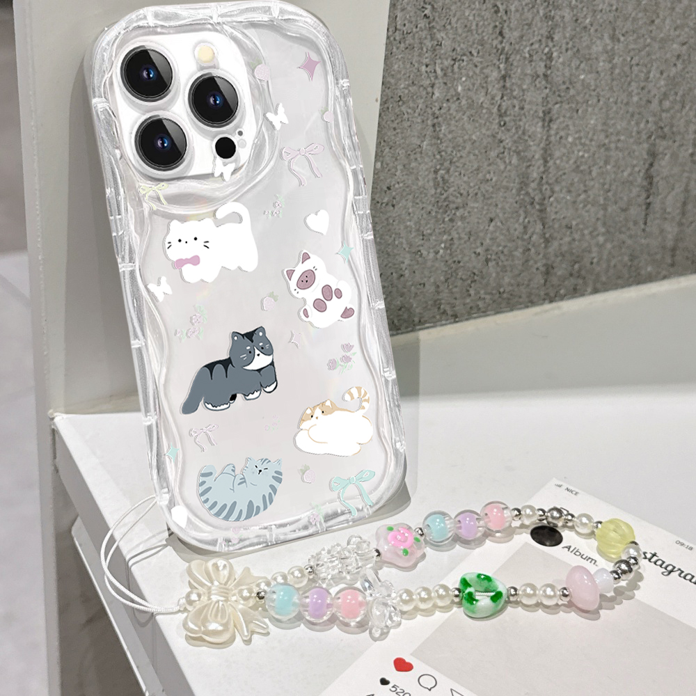 เคสสายคล้องข้อมือลายแมวน่ารัก  - Phone Cases Motorola Edge 2025 บทวิจารณ์และราคา
