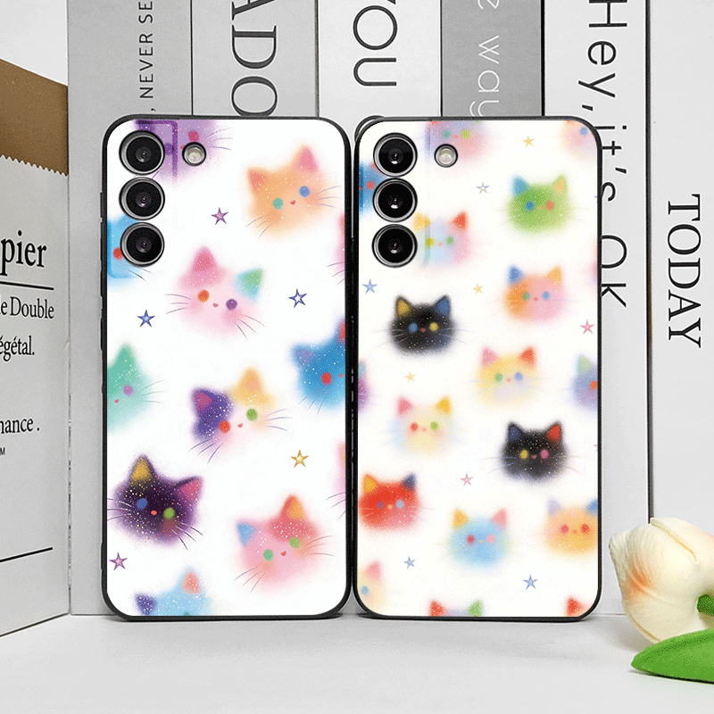 ตลกกราฟฟิตี้สีสันสดใสหัวแมวพิม - Phone Cases Funny บทวิจารณ์และราคา