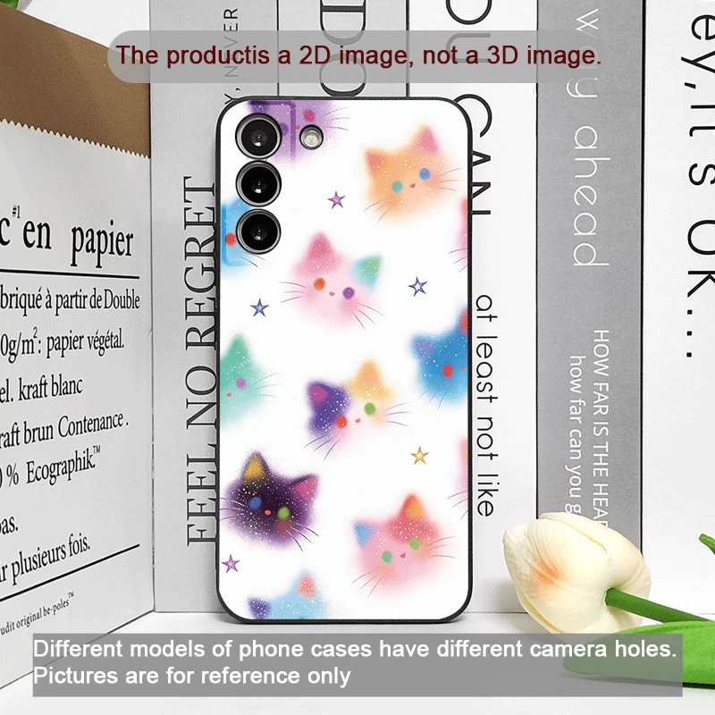 ตลกกราฟฟิตี้สีสันสดใสหัวแมวพิม - Phone Cases Funny บทวิจารณ์และราคา