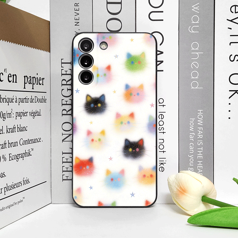 ตลกกราฟฟิตี้สีสันสดใสหัวแมวพิม - Phone Cases Funny บทวิจารณ์และราคา