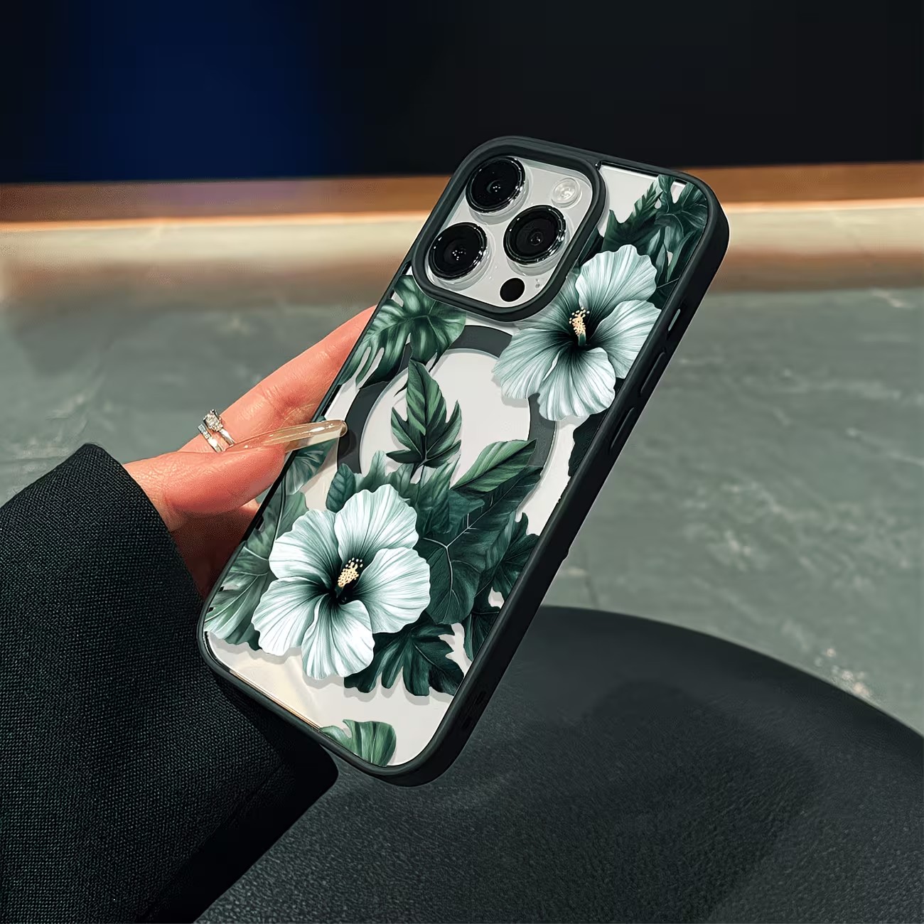 เคสโทรศัพท์ลายดอกไม้สีเขียวสำห - Phone Cases Clear บทวิจารณ์และราคา